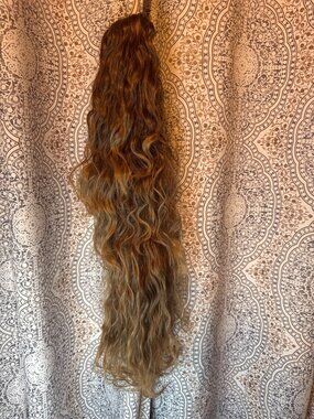 REECHO Ponytail Extension 30" Long Claw Clip Ponytail Extension Curly Wavy Pony